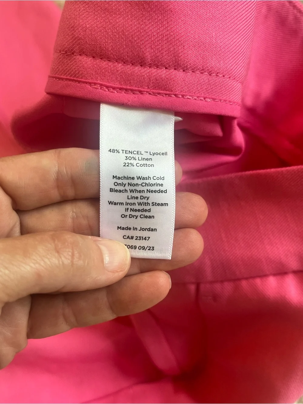 NWT Talbots Greenwich Pants Pink Geranium Linen Blend Wide Leg High Waist 4